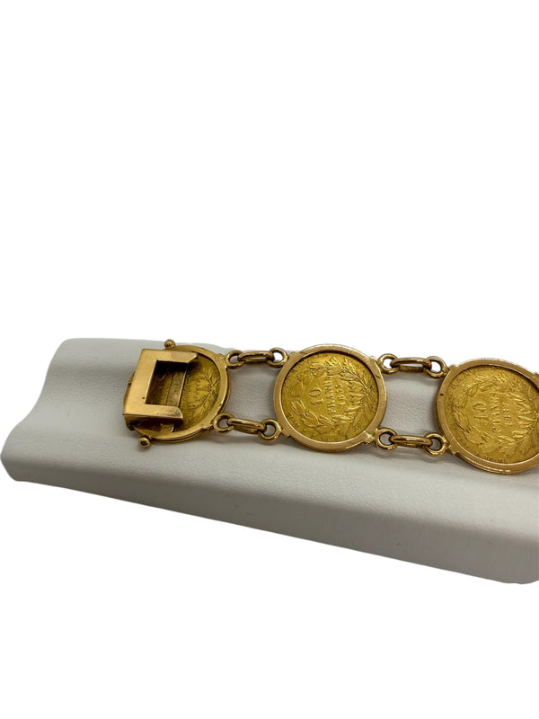 Bracelet Maillon Forçat en Or Jaune 18k - 22.54 G