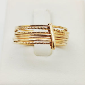 Bagues Semainier Or Jaune 18 Carats Taille 53