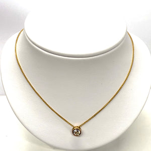 Collier Princesse en Or Jaune 18K & Diamant 0.40ct
