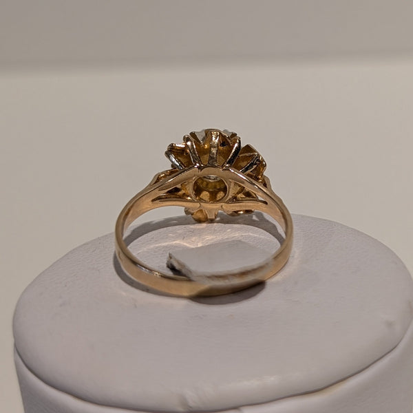 Bague en Or Jaune et Or Gris 18K - Taille 52 - 3.39G