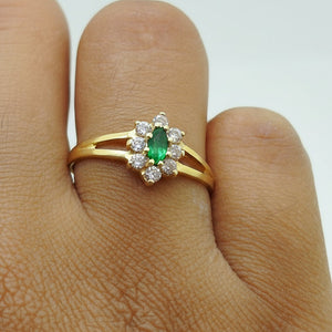 Bague en Or jaune 18K - Taille 56 - 1.60G