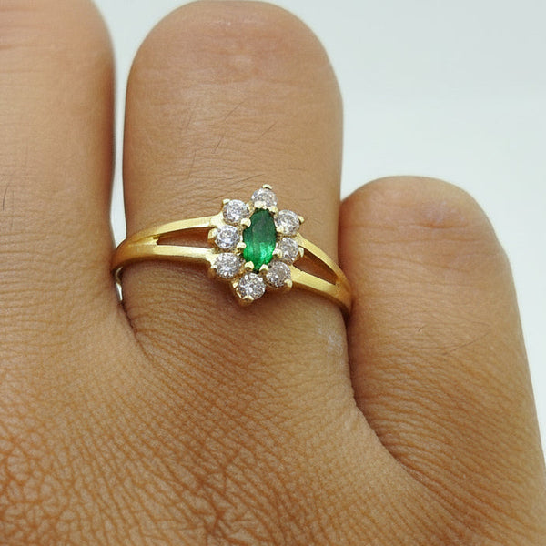 Bague en Or jaune 18K - Taille 56 - 1.60G