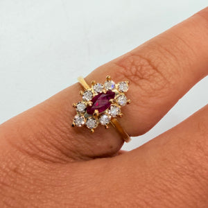 Bague Marguerite en Or Jaune 18k - 1.87 G - Taille : 46