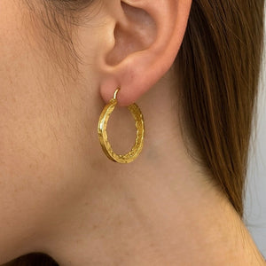 Boucles d'oreilles créoles en Or jaune 18K - 2.5g