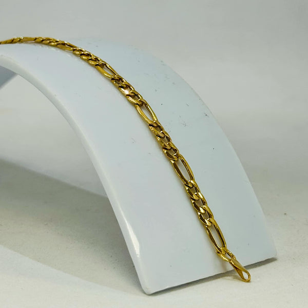 Bracelet Gourmette Or Jaune 18 Carats 21cm - Figaro Maille