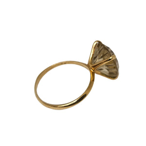Bague Solitaire en Or Jaune 18k -  4.09 G