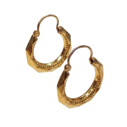 Boucles d'Oreilles Créoles en Or Jaune 18k - 1.70Grs