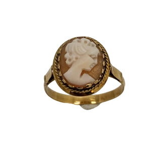 Bague Camée Or Jaune 15k - 2.28 G - Taille 55