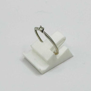 Bague Solitaire en Or Blanc 18K Taille-50
