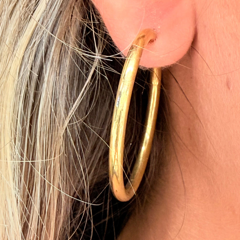 Créoles en Or jaune 18K - 3.32g