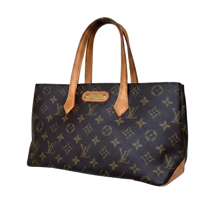 Sac à main Louis Vuitton Wilshire vintage en toile monogramme