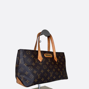 Sac à main Louis Vuitton Wilshire vintage en toile monogramme