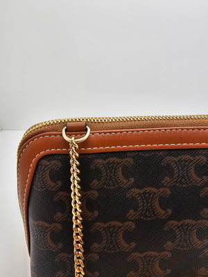 Pochette Celine Toile Triomphe et Agneau
