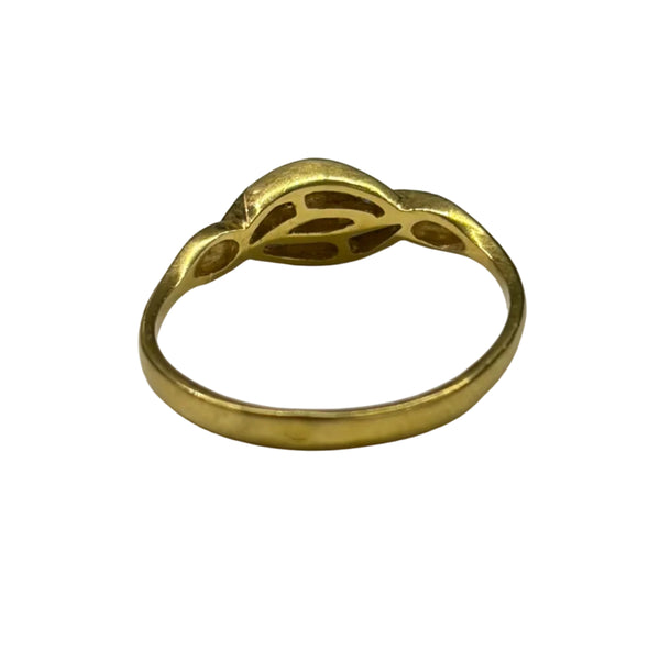 Superbe bague en or jaune empierrée zirconium