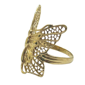 Bague Libellule Or Jaune 18K