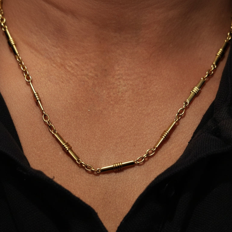 Collier Matinée Fantaisie Or Jaune 18K - 66cm - 33.75gr