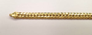 Bracelet Gourmette Or Jaune 18 Carats Maille Anglaise
