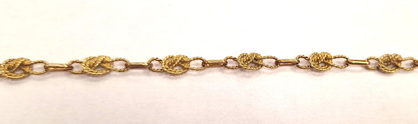 Bracelet Maillon Or Jaune 18K Nœuds Marins