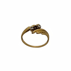 Trilogie Or Jaune 18K - 1.57 G avec Diamants et Rubis