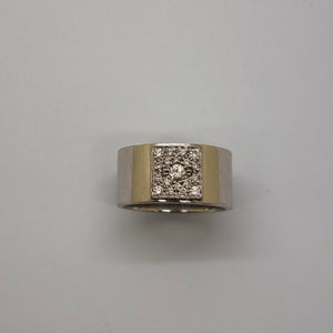 Bague Jonc en Or Blanc 18K Taille-49