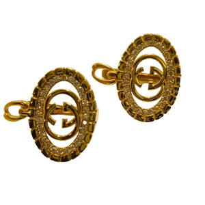 BO Dormeuses Or Jaune 18k avec Pierre scintillante