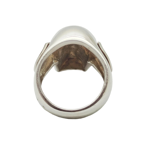 Bague tête de mort en Or Blanc 18 carats