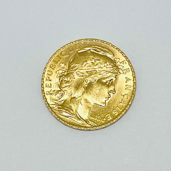Pièce en or 20 Francs Coq Marianne de 1909 - 6.47G