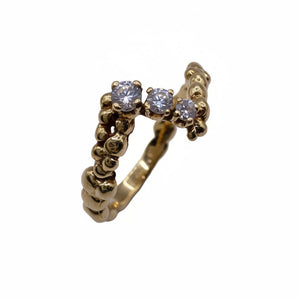 Bague en Or Jaune Diamants 18k - 3.21 G