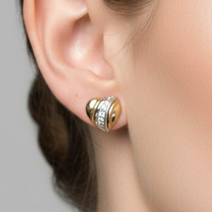 Boucles d'oreilles coeur en or 18k - 0.84 G