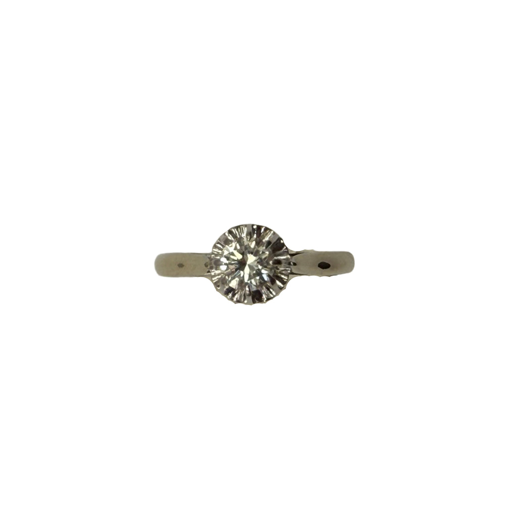 Solitaire en or blanc 18K Taille-61