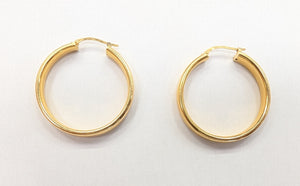 Boucles d'oreilles créoles en or jaune 18K 5.85 Grs