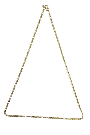 Collier chaîne maille figaro en Or Jaune 18K