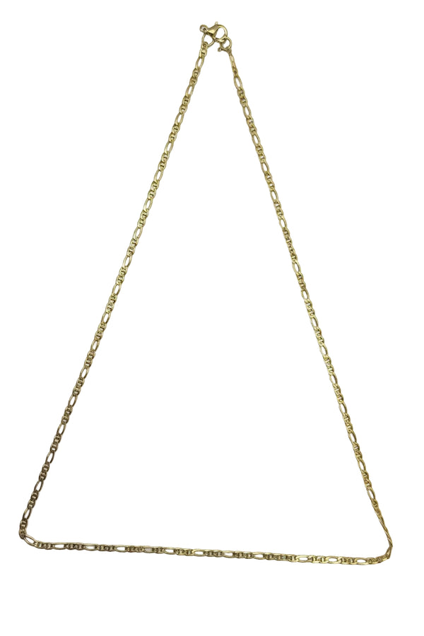 Collier chaîne maille figaro en Or Jaune 18K