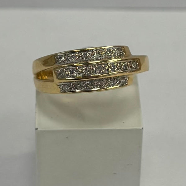 Bague Or Jaune 18 Carats avec Diamants