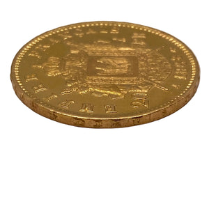 Pièce 20 Francs Napoléon III en or jaune 20k -  6.44 G