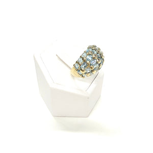 Bague en or jaune 18k avec topaze - T 53