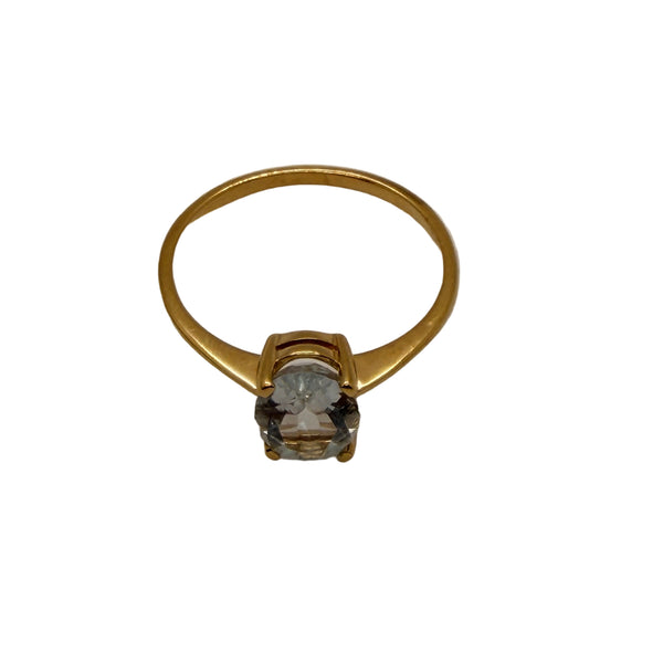 Bague Solitaire en Or Jaune 18K Taille-53