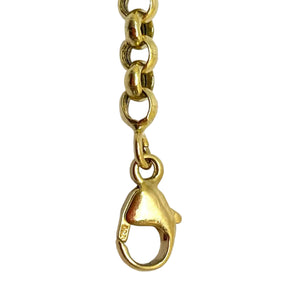 Bracelet Maillon en Or Jaune et Saphir 18 K - 4 Grs