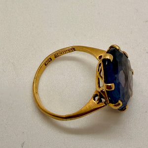 Bague en Or Jaune et Améthyste 18K -Taille 51