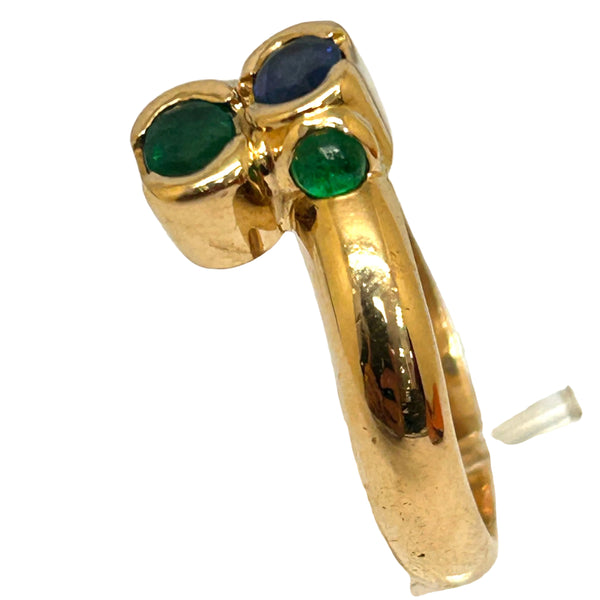 Bagues Toi&Moi Or Jaune 18 Carats avec Saphir