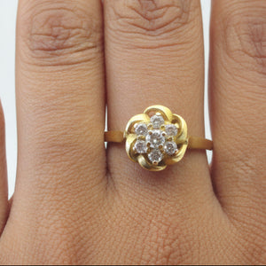 Bague en Or Jaune 18 K - Taille 51 - 2.69 G