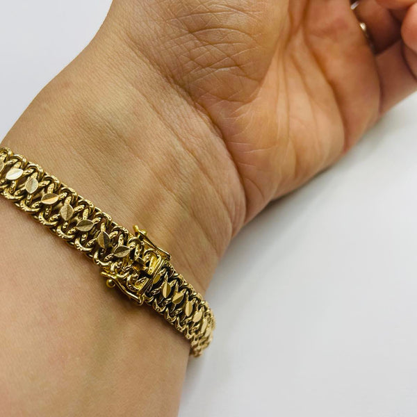 Bracelet Gourmette en Or Jaune 18K 12.49 Grs