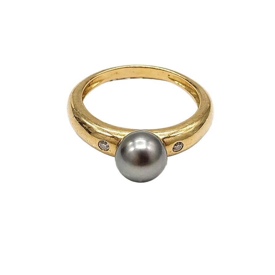 Bague solitaire or jaune 18 K - Taille 63 - 4.89 G