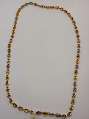 Collier Sautoir Grain de Café en Or Jaune 18K 28.60 Grs