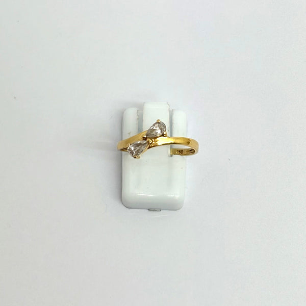 Bague en Or Jaune 18 carats avec Oxyde de Zirconium