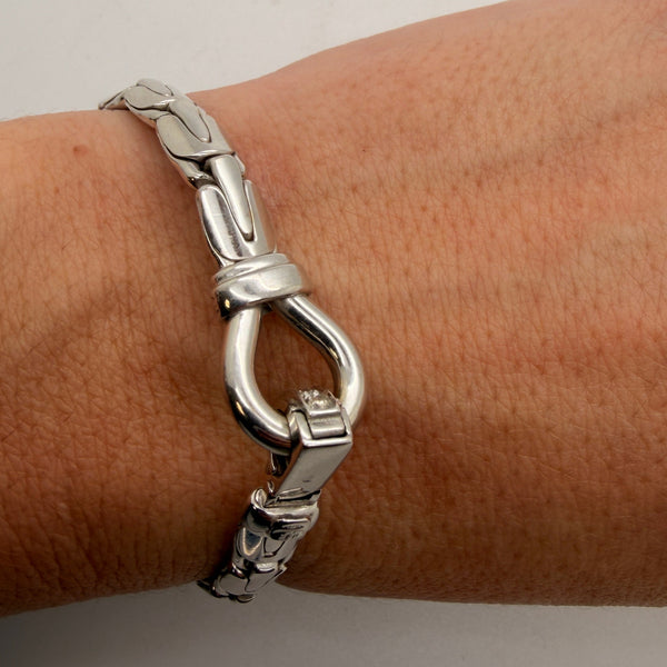 Bracelet Gourmette en Or Blanc 18K - 17.42g