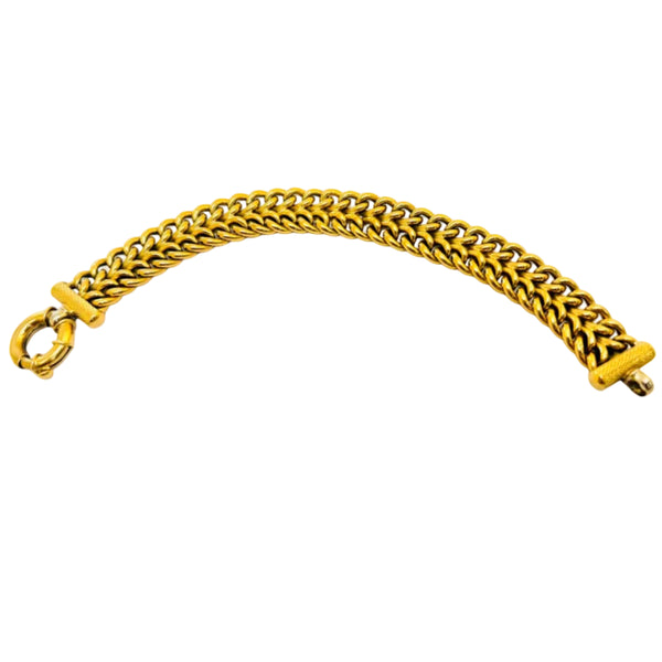 Bracelet maille américaine en or jaune 18K - 19.5cm - 19.94gr