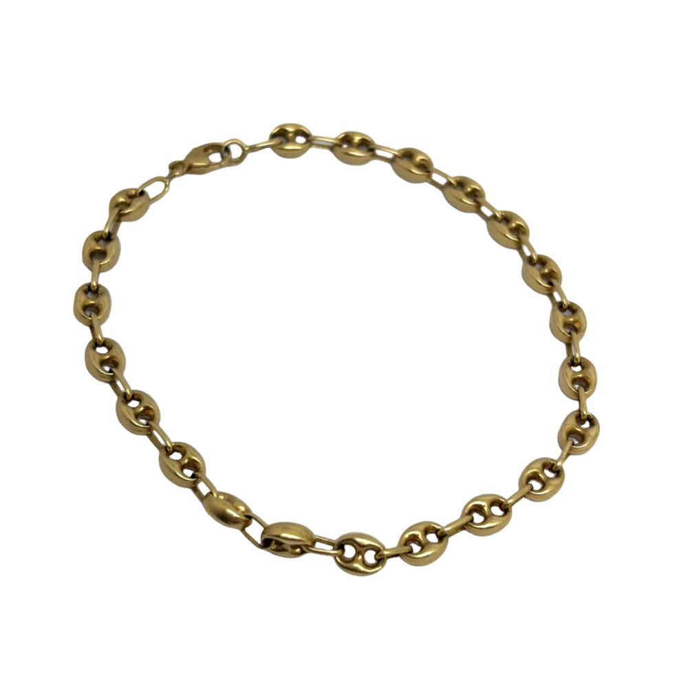 Bracelet Maille Grain de Café Or Jaune 18 K - 6.11 G
