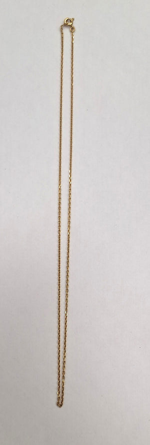 Collier Princesse Or Jaune 18K avec Anneau Ressort