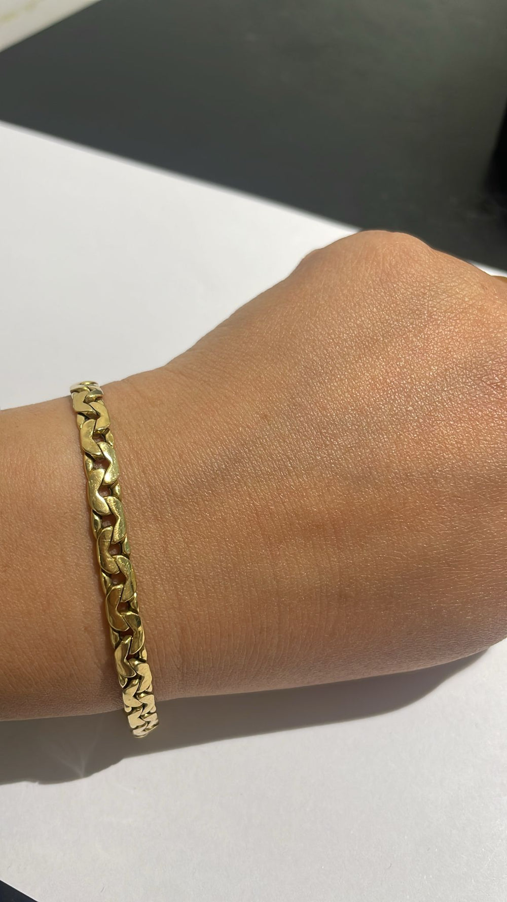 Bracelet Gourmette en Or Jaune 18K - 21 Cm